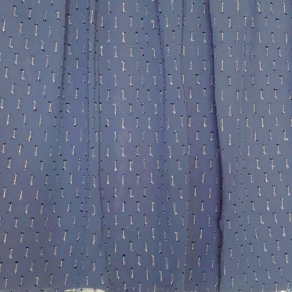 J. Crew Womens Skirt Sz 2 Gold thread Blue Lined Semi Sheer Knee-Length Coastal - Picture 3 of 12